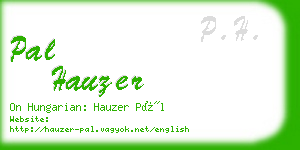 pal hauzer business card